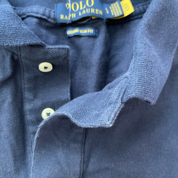 Polo Ralph Lauren Shirt - Large - Custom Slim Fit -Navy Blue - Picture 7 of 8